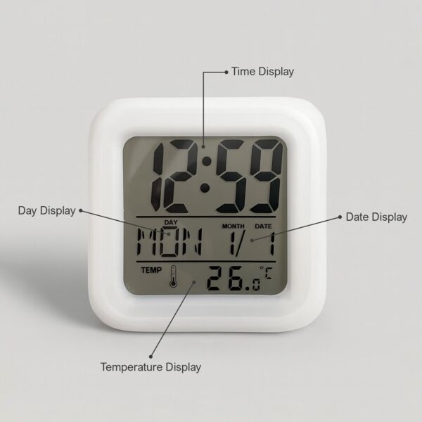 Changing Color Cube Digital Alarm Clock Thumbnail
