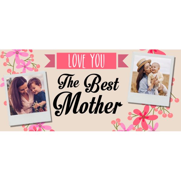 LOVE YOU, The Best Mother, Photo Frame with Customizable Image, Mother's Day, Mother, MOM - MDM-001 Thumbnail