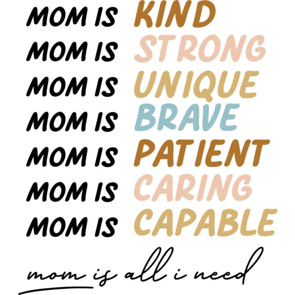 MOM is all I need, HOBO Design, Happy Mother's Day - HOB-001-Back Thumbnail