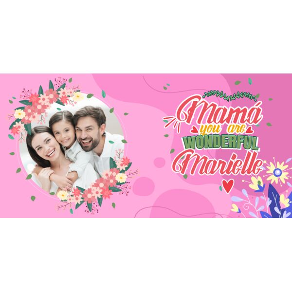 Mama you are WONDERFUL, Photo Frame with Customizable Image and Personalized Name, Mother's Day - MOM-002 Thumbnail