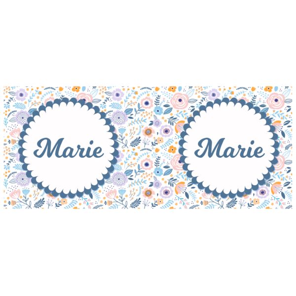 Floral Background Pattern, Full Print Background with Name, Editable Name, Mixed Flower Pattern, Floral Pattern, Flower Pattern, Blue & Pink Pattern, Mug Full Print, FA2 Thumbnail