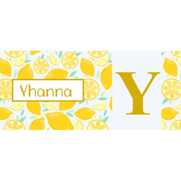 Fruits Background Pattern, Full Print Background with Name, Editable Name, Lemon Pattern, Fruits Pattern, Fruit Pattern, Yellow Pattern, Mug Full Print, FP3 Thumbnail