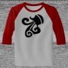 Raglan 3/4 Roundneck Shirt (Gray Body) Thumbnail