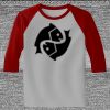 Raglan 3/4 Roundneck Shirt (Gray Body) Thumbnail