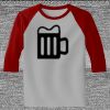 Raglan 3/4 Roundneck Shirt (Gray Body) Thumbnail