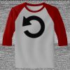 Raglan 3/4 Roundneck Shirt (Gray Body) Thumbnail