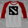Raglan 3/4 Roundneck Shirt (Gray Body) Thumbnail