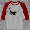 Raglan 3/4 Roundneck Shirt (Gray Body) Thumbnail