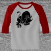 Raglan 3/4 Roundneck Shirt (Gray Body) Thumbnail