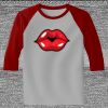Raglan 3/4 Roundneck Shirt (Gray Body) Thumbnail