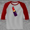 Raglan 3/4 Roundneck Shirt (Gray Body) Thumbnail