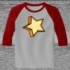 Raglan 3/4 Roundneck Shirt (Gray Body) Thumbnail