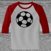 Raglan 3/4 Roundneck Shirt (Gray Body) Thumbnail