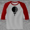 Raglan 3/4 Roundneck Shirt (Gray Body) Thumbnail