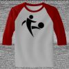 Raglan 3/4 Roundneck Shirt (Gray Body) Thumbnail