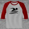 Raglan 3/4 Roundneck Shirt (Gray Body) Thumbnail