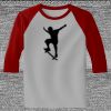 Raglan 3/4 Roundneck Shirt (Gray Body) Thumbnail