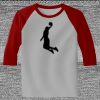 Raglan 3/4 Roundneck Shirt (Gray Body) Thumbnail
