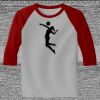 Raglan 3/4 Roundneck Shirt (Gray Body) Thumbnail