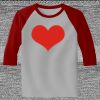 Raglan 3/4 Roundneck Shirt (Gray Body) Thumbnail
