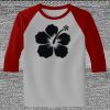Raglan 3/4 Roundneck Shirt (Gray Body) Thumbnail