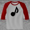 Raglan 3/4 Roundneck Shirt (Gray Body) Thumbnail