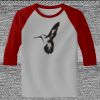 Raglan 3/4 Roundneck Shirt (Gray Body) Thumbnail