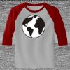 Raglan 3/4 Roundneck Shirt (Gray Body) Thumbnail