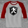 Raglan 3/4 Roundneck Shirt (Gray Body) Thumbnail