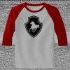 Raglan 3/4 Roundneck Shirt (Gray Body) Thumbnail