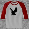 Raglan 3/4 Roundneck Shirt (Gray Body) Thumbnail
