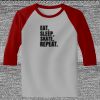 Raglan 3/4 Roundneck Shirt (Gray Body) Thumbnail