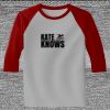 Raglan 3/4 Roundneck Shirt (Gray Body) Thumbnail