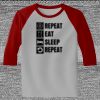 Raglan 3/4 Roundneck Shirt (Gray Body) Thumbnail