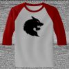 Raglan 3/4 Roundneck Shirt (Gray Body) Thumbnail