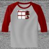 Raglan 3/4 Roundneck Shirt (Gray Body) Thumbnail