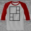 Raglan 3/4 Roundneck Shirt (Gray Body) Thumbnail