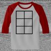 Raglan 3/4 Roundneck Shirt (Gray Body) Thumbnail