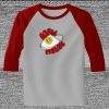 Raglan 3/4 Roundneck Shirt (Gray Body) Thumbnail