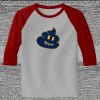 Raglan 3/4 Roundneck Shirt (Gray Body) Thumbnail