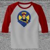 Raglan 3/4 Roundneck Shirt (Gray Body) Thumbnail
