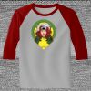Raglan 3/4 Roundneck Shirt (Gray Body) Thumbnail