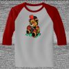 Raglan 3/4 Roundneck Shirt (Gray Body) Thumbnail