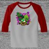 Raglan 3/4 Roundneck Shirt (Gray Body) Thumbnail