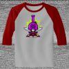 Raglan 3/4 Roundneck Shirt (Gray Body) Thumbnail