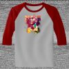 Raglan 3/4 Roundneck Shirt (Gray Body) Thumbnail