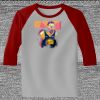 Raglan 3/4 Roundneck Shirt (Gray Body) Thumbnail