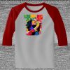 Raglan 3/4 Roundneck Shirt (Gray Body) Thumbnail