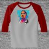Raglan 3/4 Roundneck Shirt (Gray Body) Thumbnail