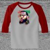 Raglan 3/4 Roundneck Shirt (Gray Body) Thumbnail